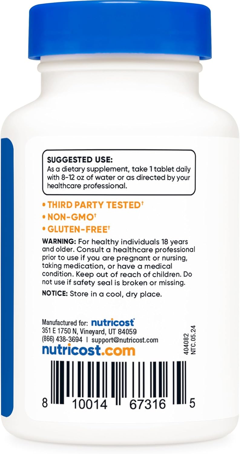 Nutricost Chromium 1000mcg, 240 Tablets - Gluten Free, Non-GMO