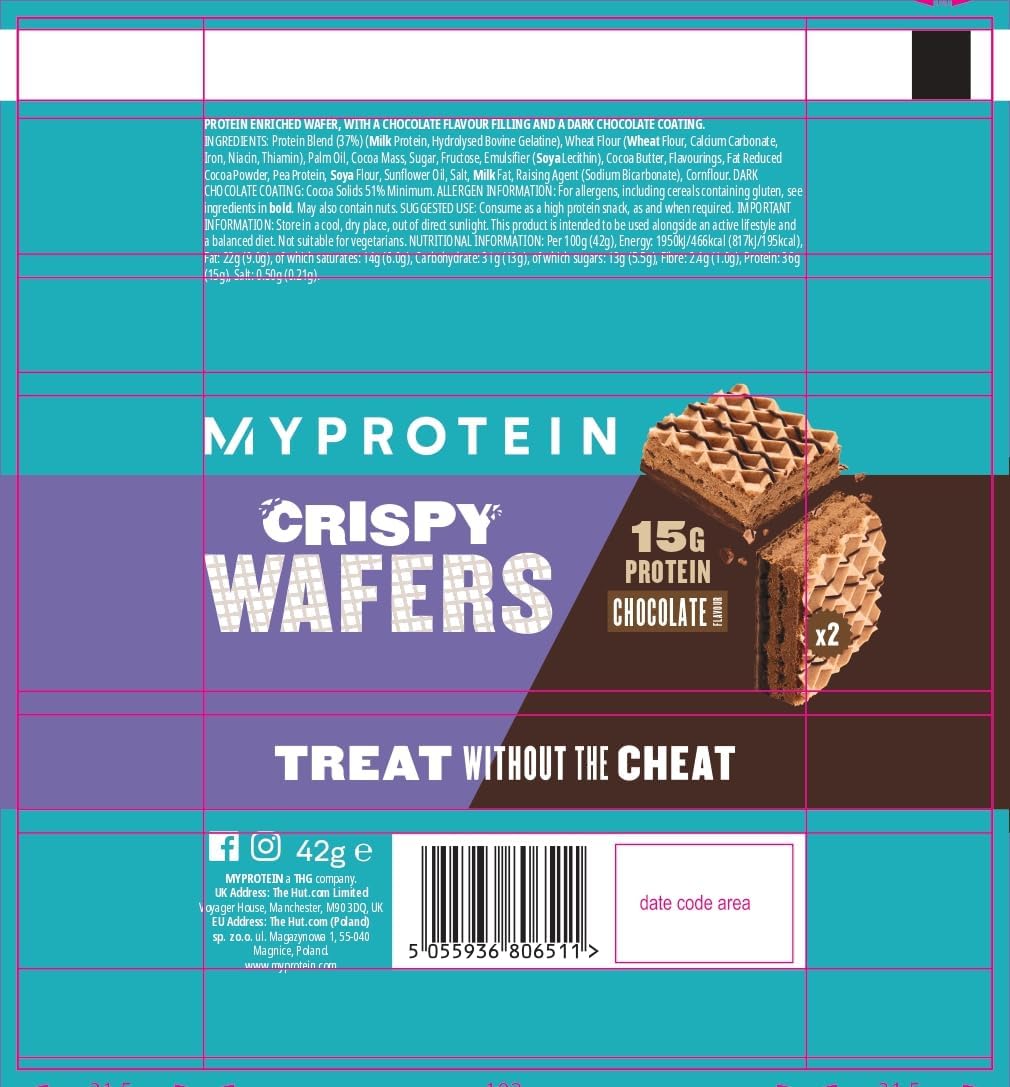 MyProtein Crispy Protein Wafers 40g - Pack of 10