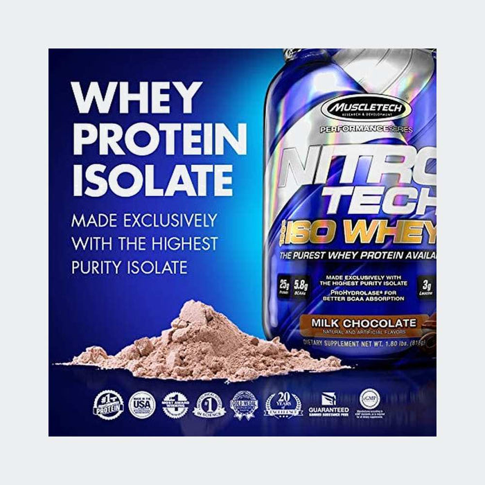 MuscleTech Performance Series Nitrotech 100% Isolate Whey Protein Powder 5lbs