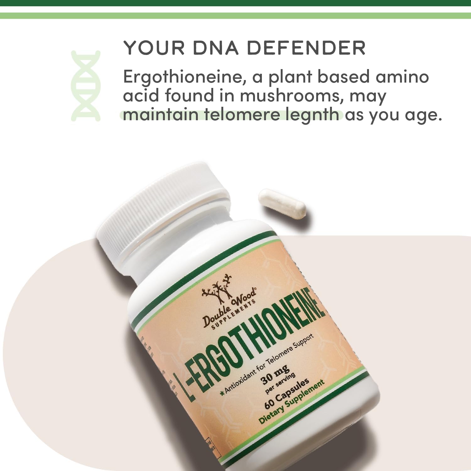 Double Wood Supplements L-Ergothioneine 30mg - 60 Capsules