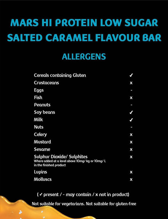 Mars High Protein Low Sugar Bar Salted Caramel 12x57g