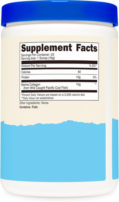 Nutricost Marine Collagen Powder Wild Caught Fish (8 oz) - 23 Servings, 10 G Protein Per Serving