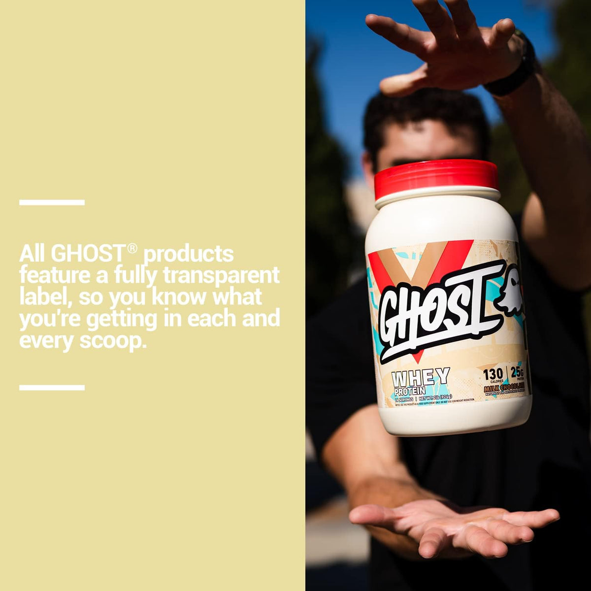 GHOST Whey Protein Powder 2lb - Milk Chocolate