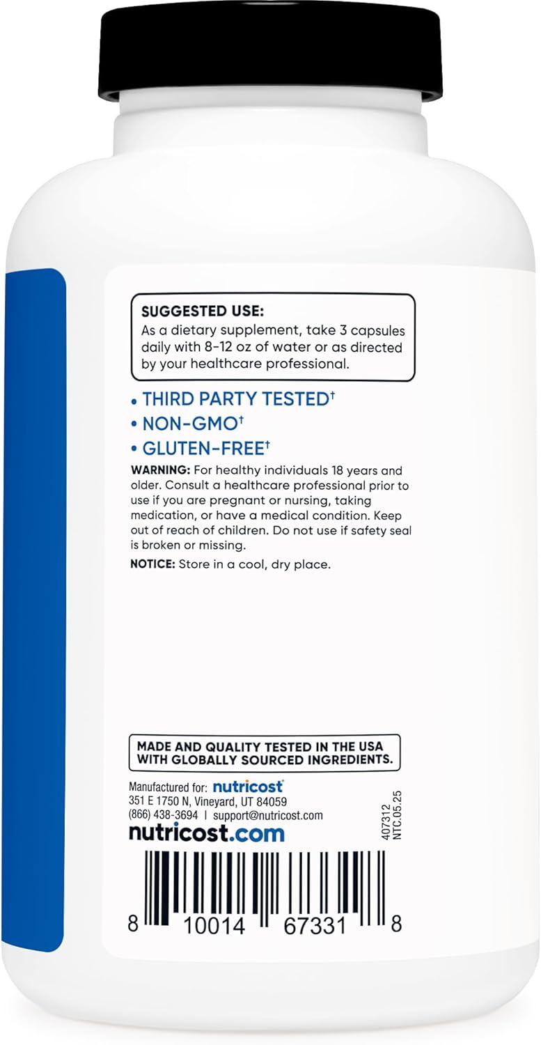 Nutricost Nitric Oxide Booster 2250mg, 180 Capsules