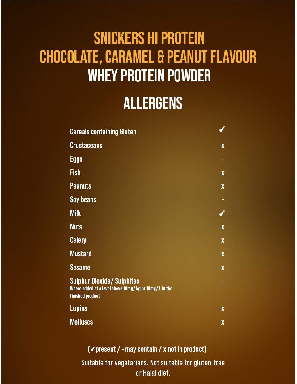 Snickers Chocolate, Caramel & Peanut Flavor Whey Protein Shake Powder 480g