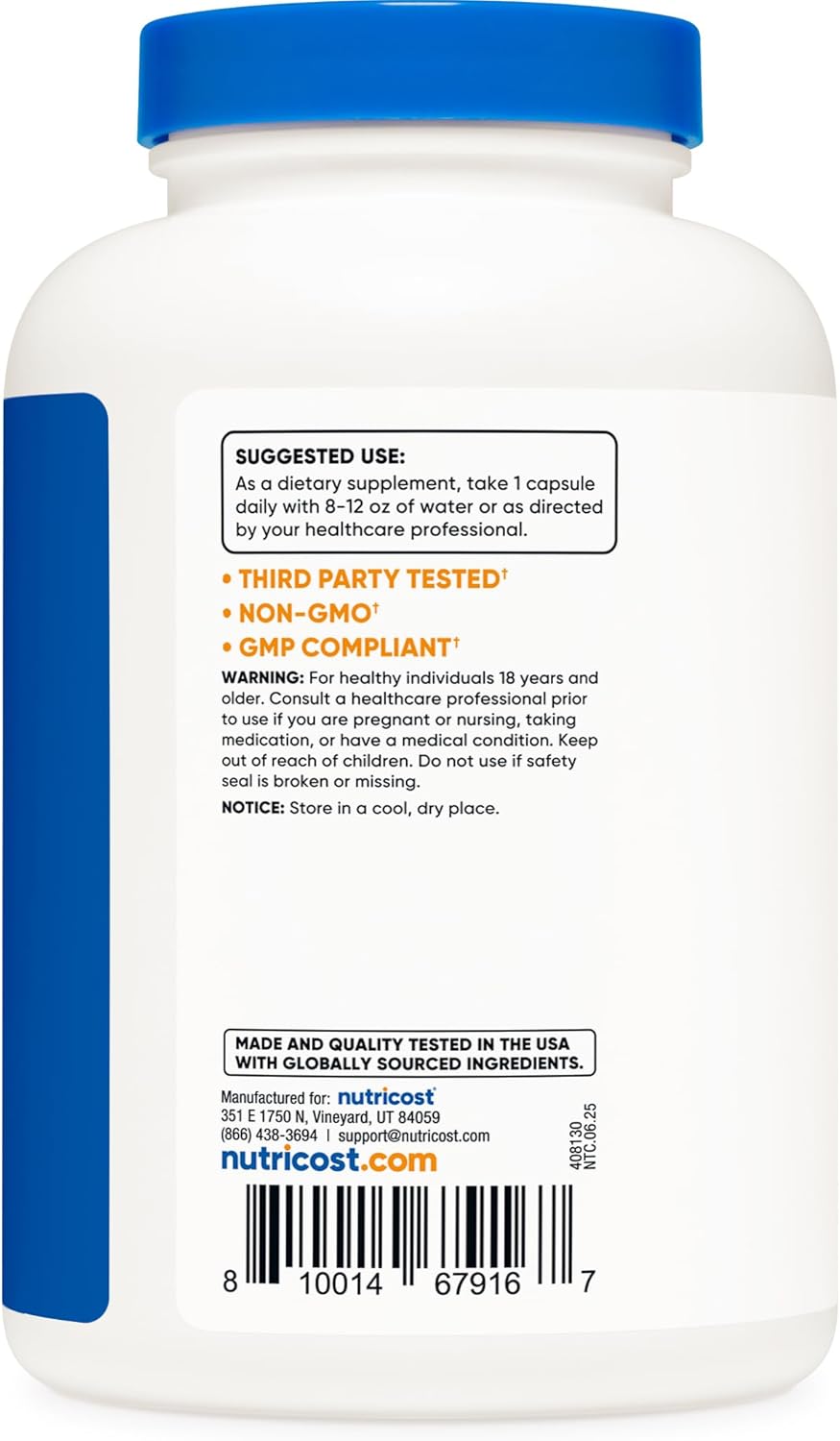 Nutricost Betaine HCl + Pepsin 790mg, 240 Capsules - Vegetarian & GMO Free