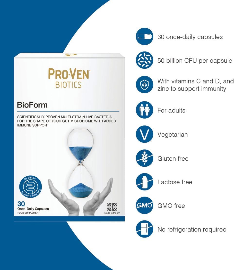 Pro-Ven Biotics Bioform 50 Billion Friendly Bacteria - 30 Capsules