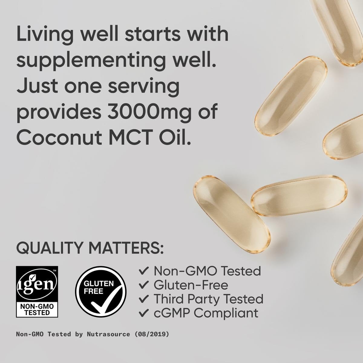 Sports Research Coconut MCT Oil 3000mg - 240 softgels