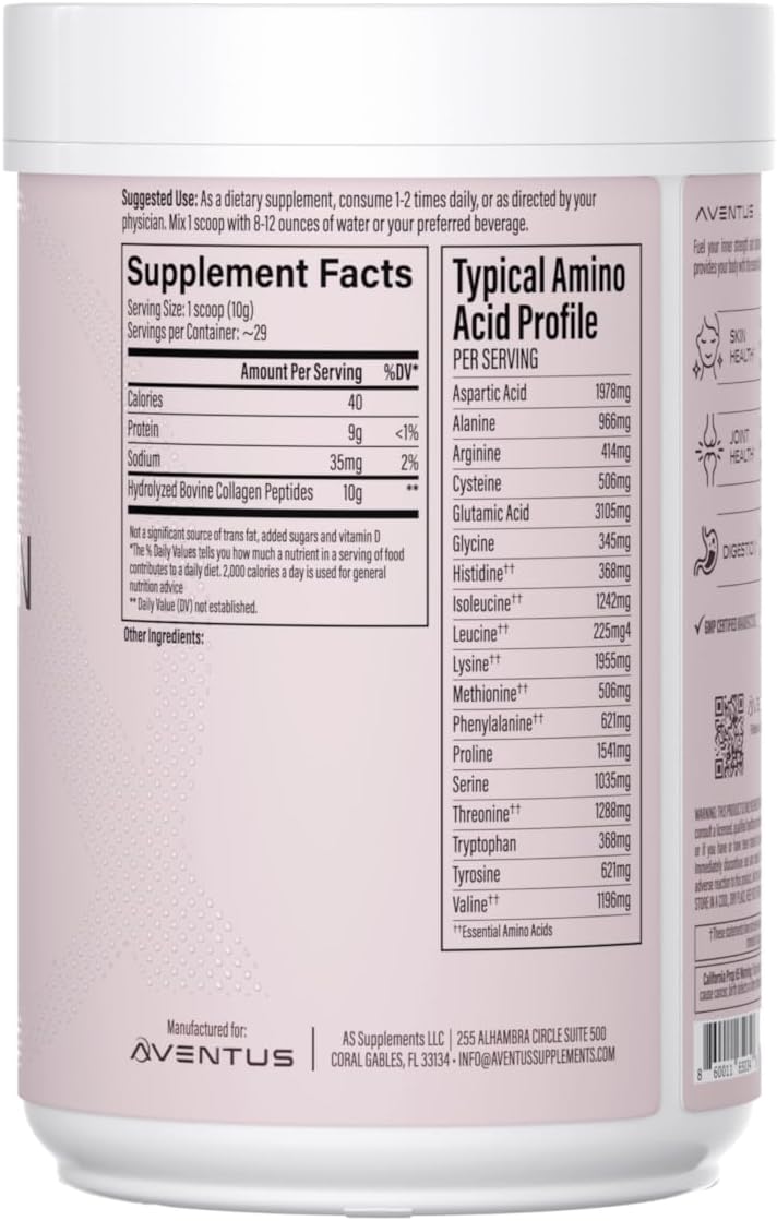 Aventus Collagen Peptides 290g - Unflavoured