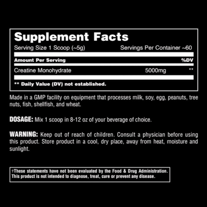 Universal Nutrition Animal 100% Pure Creatine Monohydrate Powder, Unflavoured, 300g
