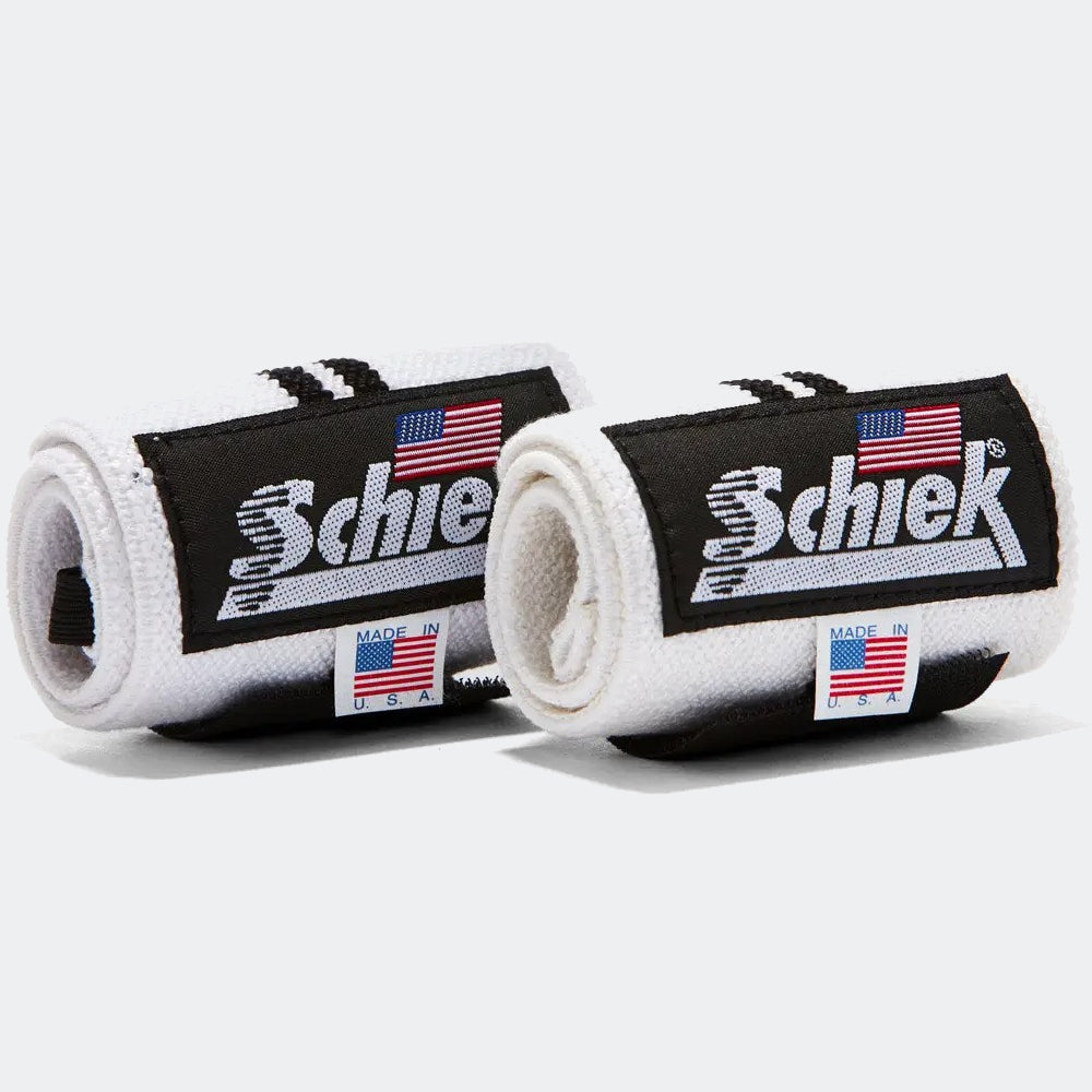 Schiek White Line Wrist Wraps - 18 Inch