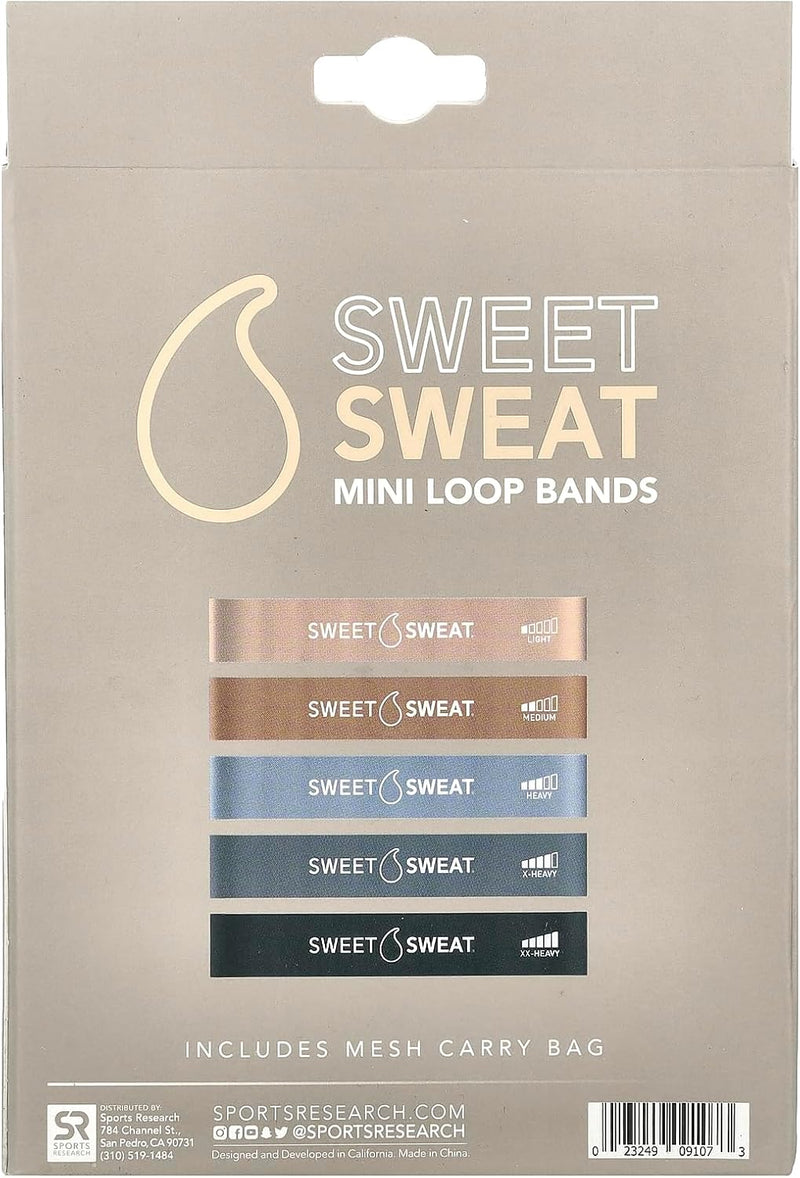 Sweet Sweat Mini Loop Resistance Bands - Set of 5