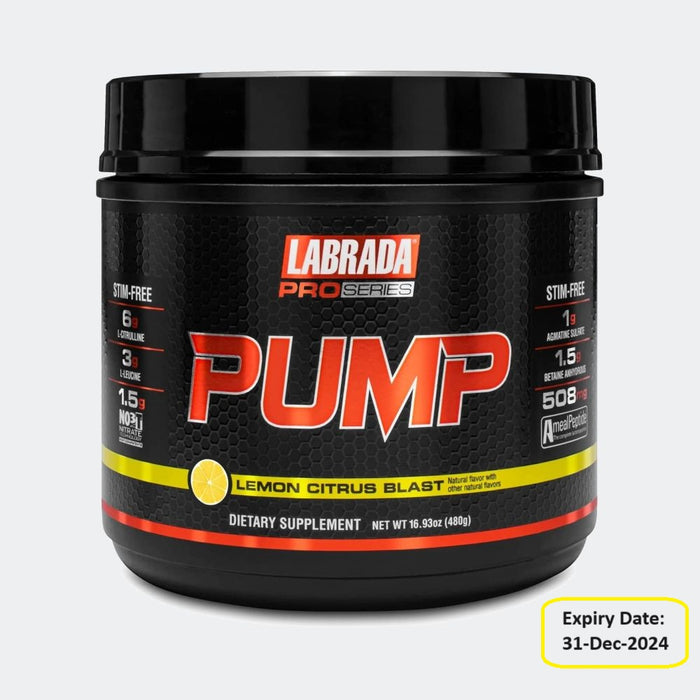 Labrada Pro-Series PUMP 480g Stim-Free Pre-Workout Supplement Powder