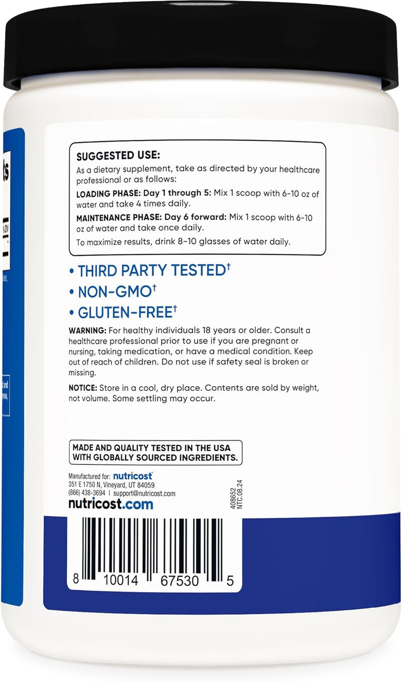 Nutricost Creatine Monohydrate Powder 500g - 76 serving