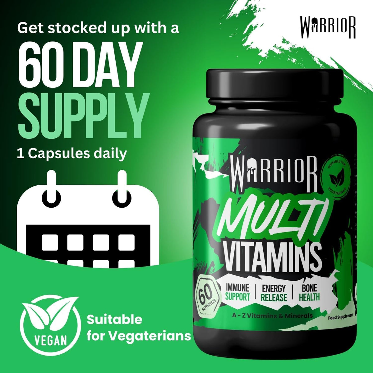 Warrior Multivitamin for Women & Men - 60 Tablets