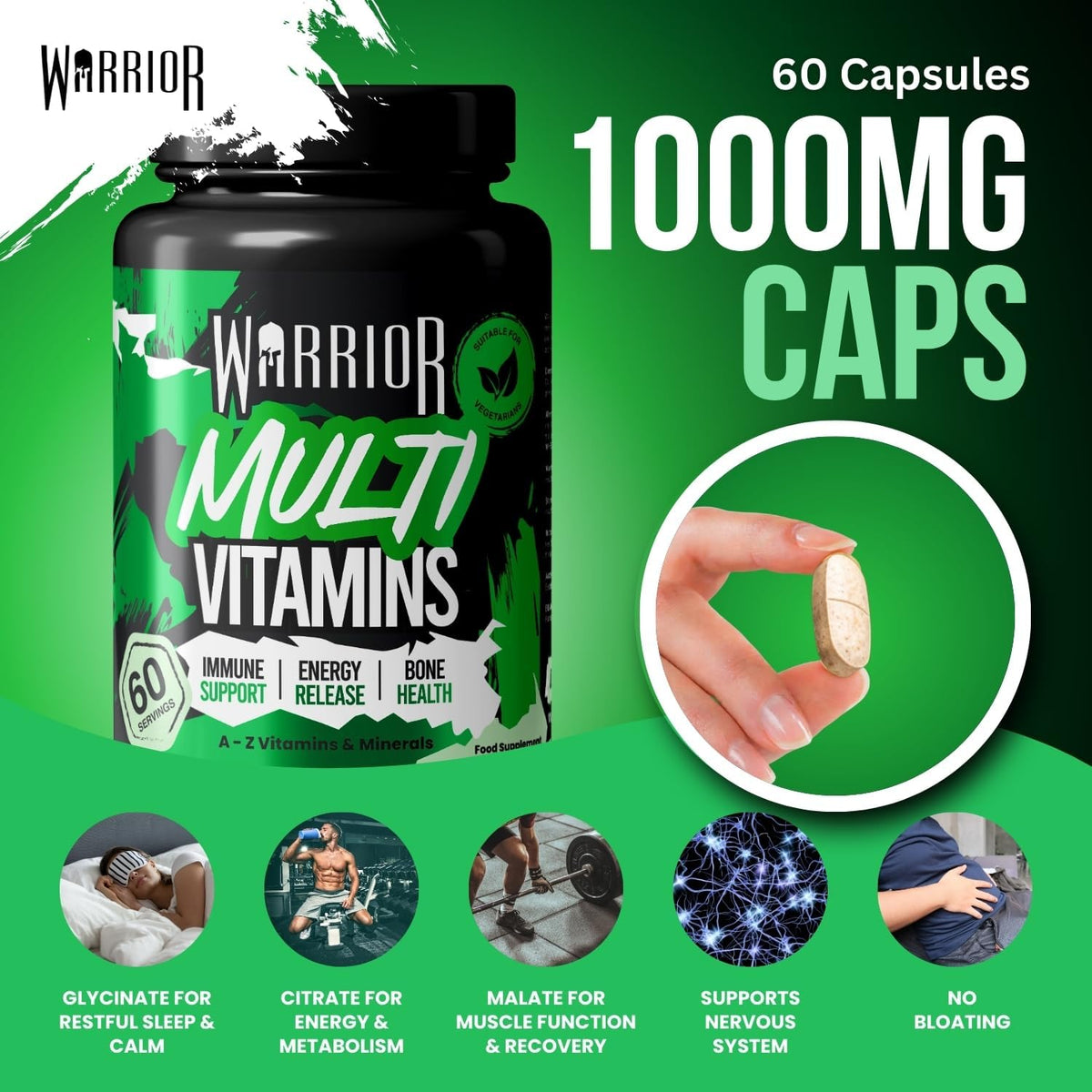 Warrior Multivitamin for Women & Men - 60 Tablets