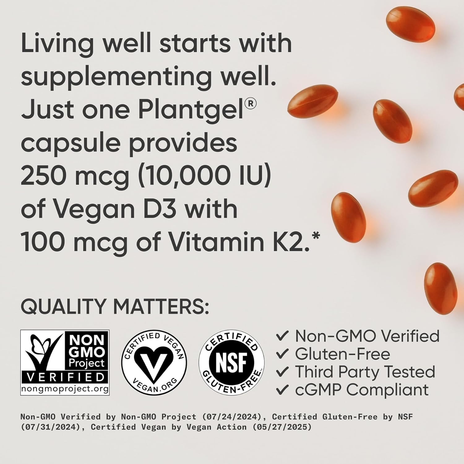 Sports Research Vitamin D3 + K2 10000iu - 60 softgels