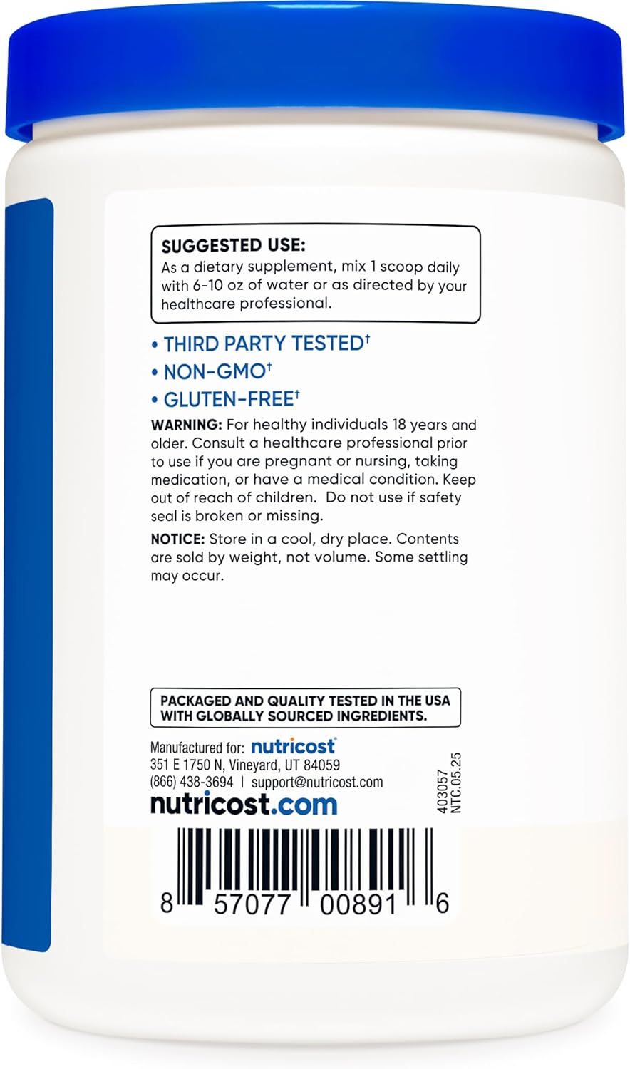 Nutricost HMB Powder (Beta-Hydroxy Beta-Methylbutyrate) 250g - Gluten Free & Non-GMO