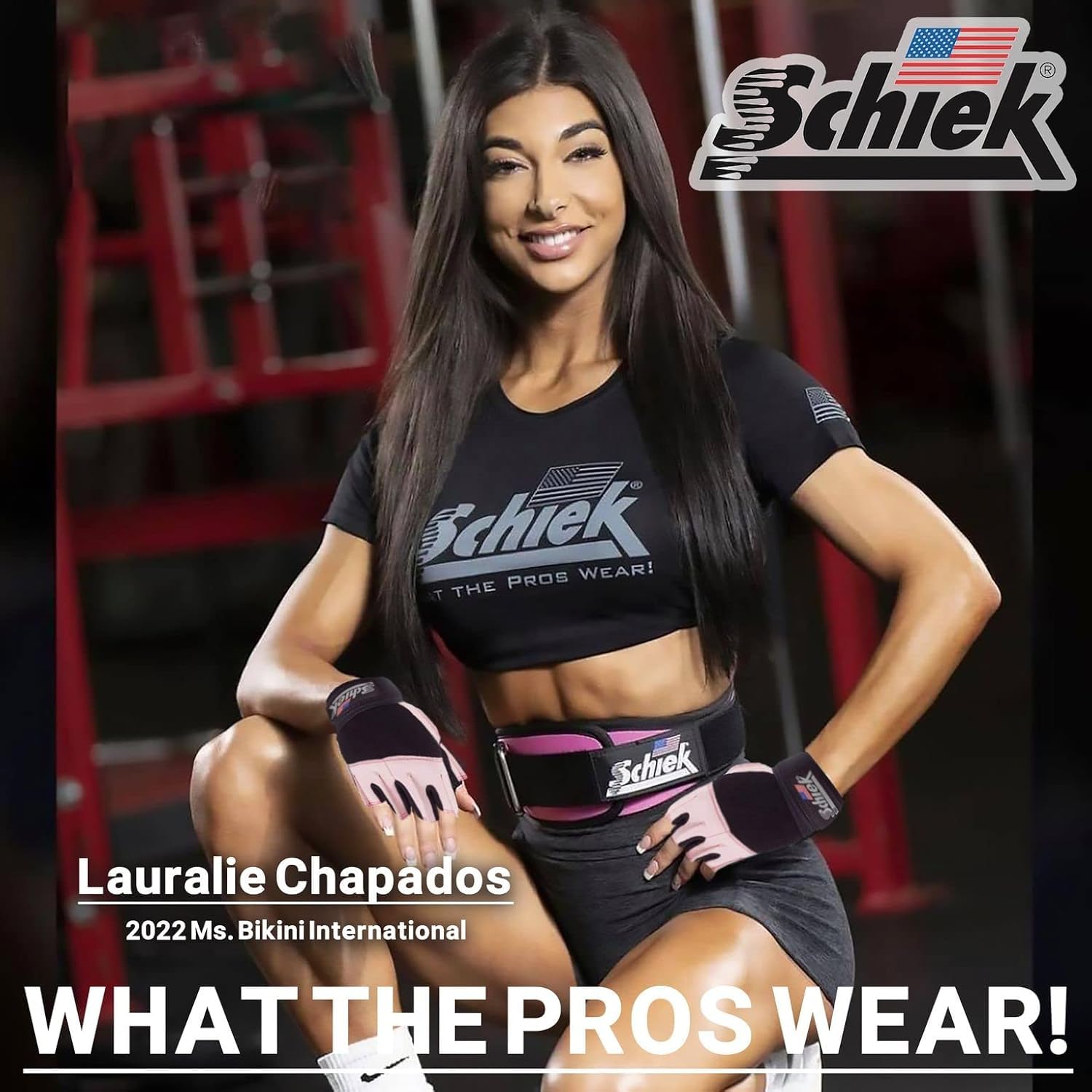 Schiek Model 540 Platinum Women's Lifting Gloves - Pink