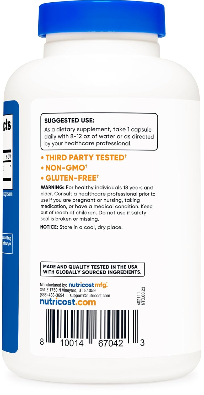 Nutricost Astragalus Capsules 550mg, 240 Capsules - Non-GMO and Gluten Free