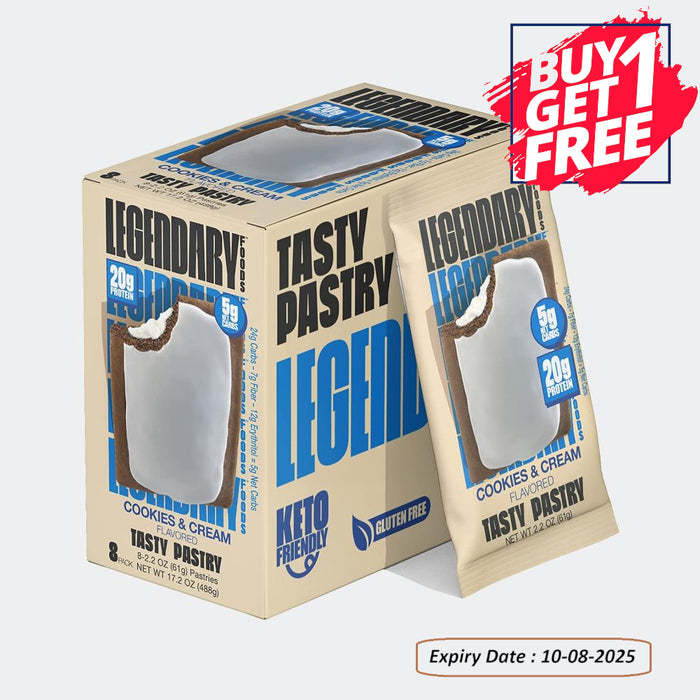 Legendary Foods Tasty Pastry 61g, Keto Friendly, High Protein Snacks (Pack of 10)