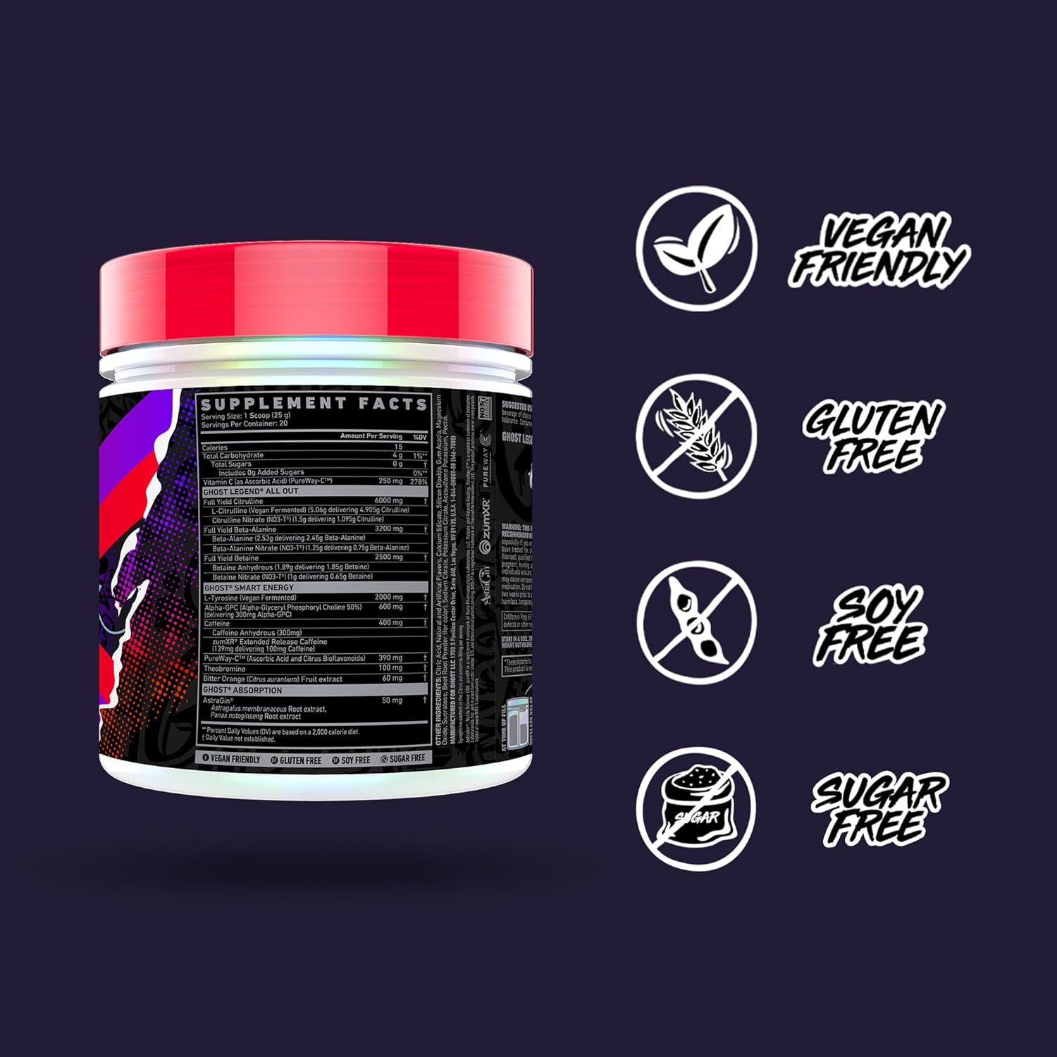 Ghost Legend Pre-Workout Powder 500g - 20 serving - Clearance Sale
