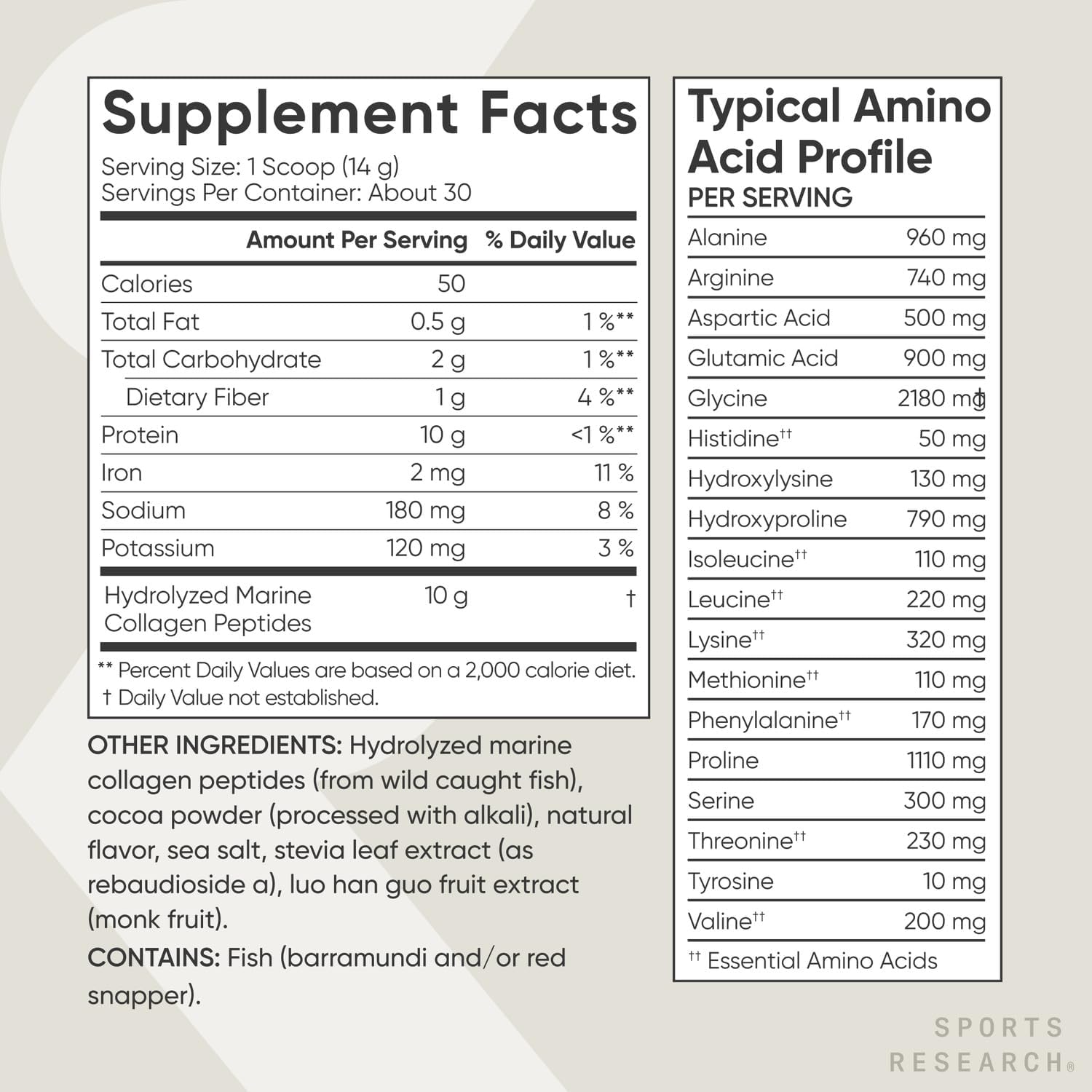 Sports Research Marine Collagen Peptides-Hydrolyzed Type 1 & 3 Collagen, 12oz - Beauty Collagen Supplement for Women & Men