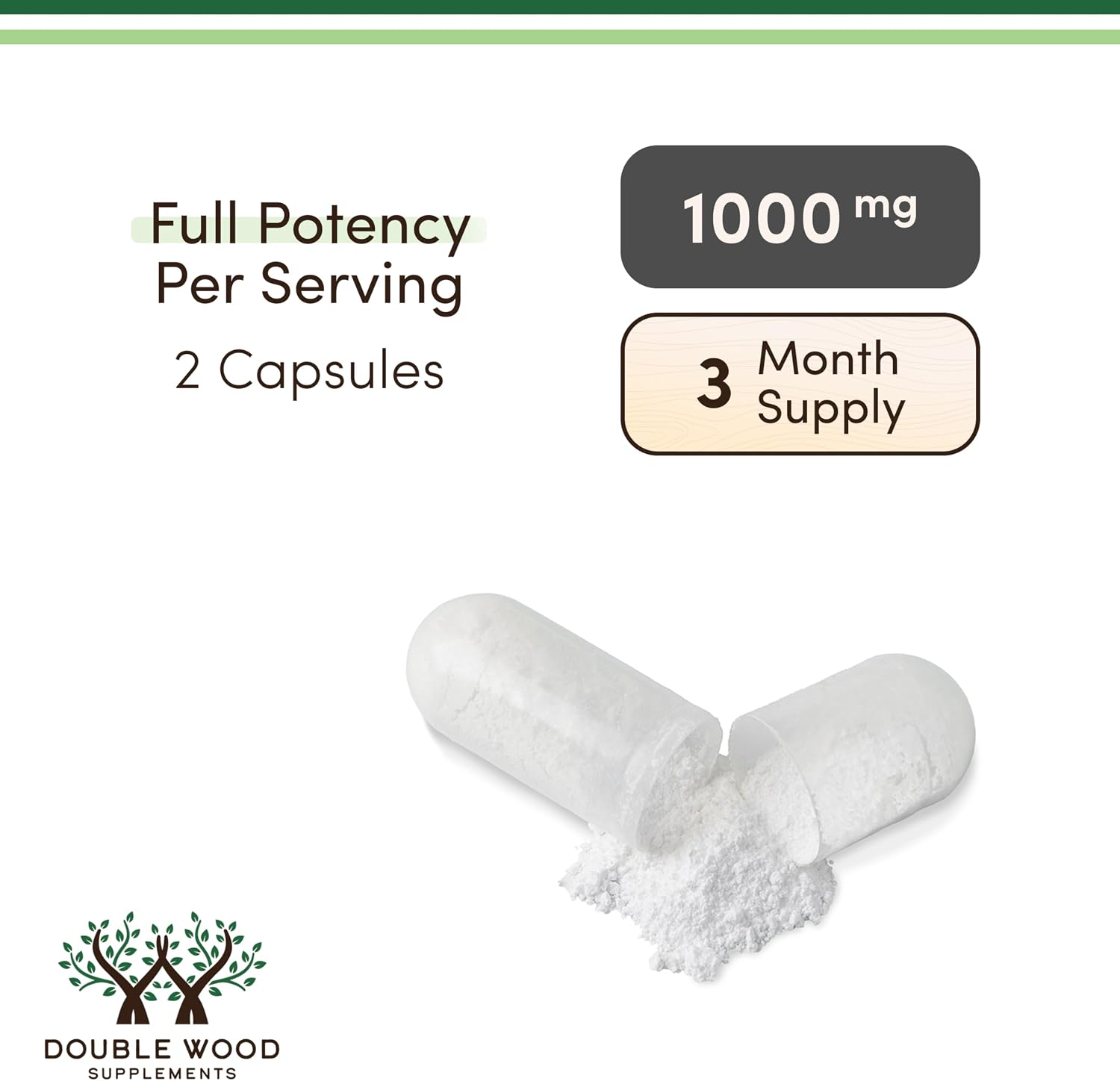 Double Wood Supplements Magnesium Chloride 1000mg - 180 Capsules