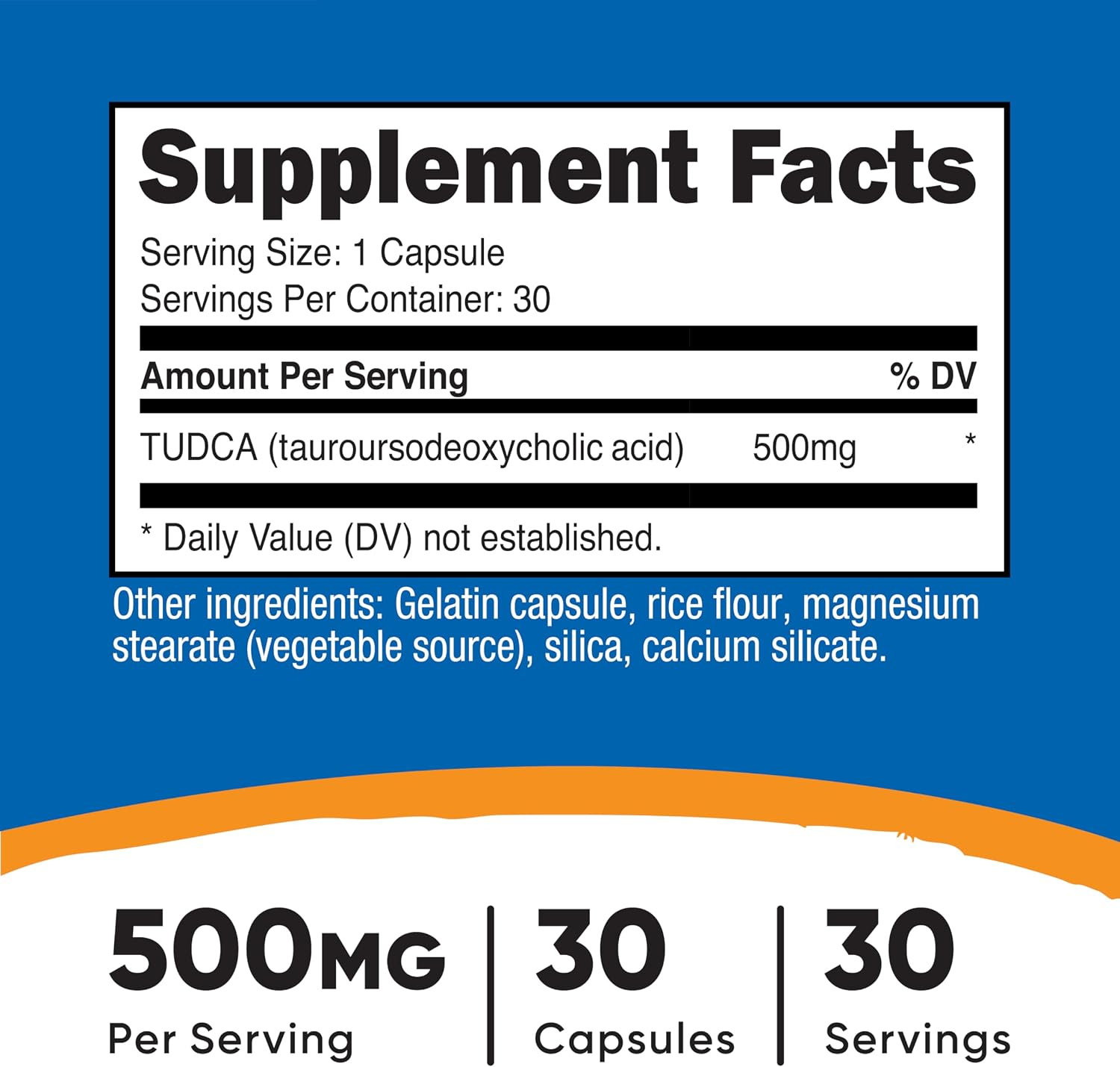 Nutricost Tudca 500mg - 30 Capsules