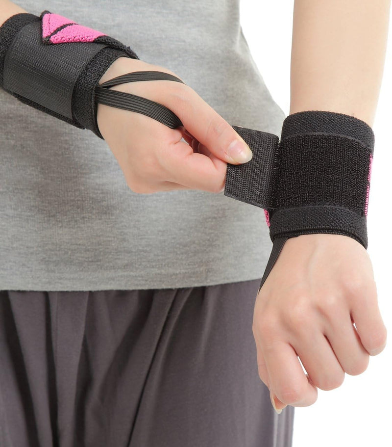 Scheik Pink Line Wrist Wraps - 12 inch