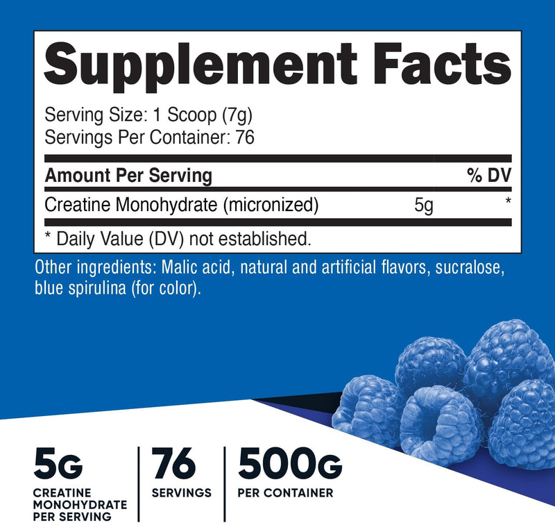Nutricost Creatine Monohydrate Powder 500g - 76 serving