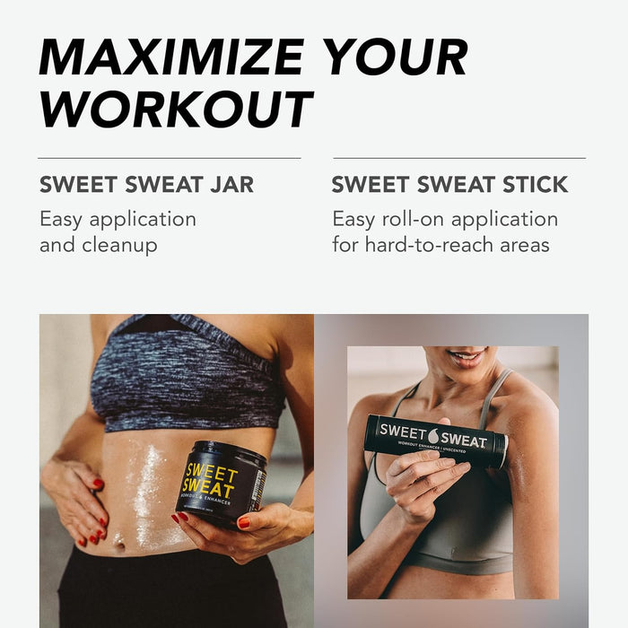 Sweet Sweat Jar - Workout Enhancer Gel - Maximize Your Exercise & Sweat Faster, 13.5oz