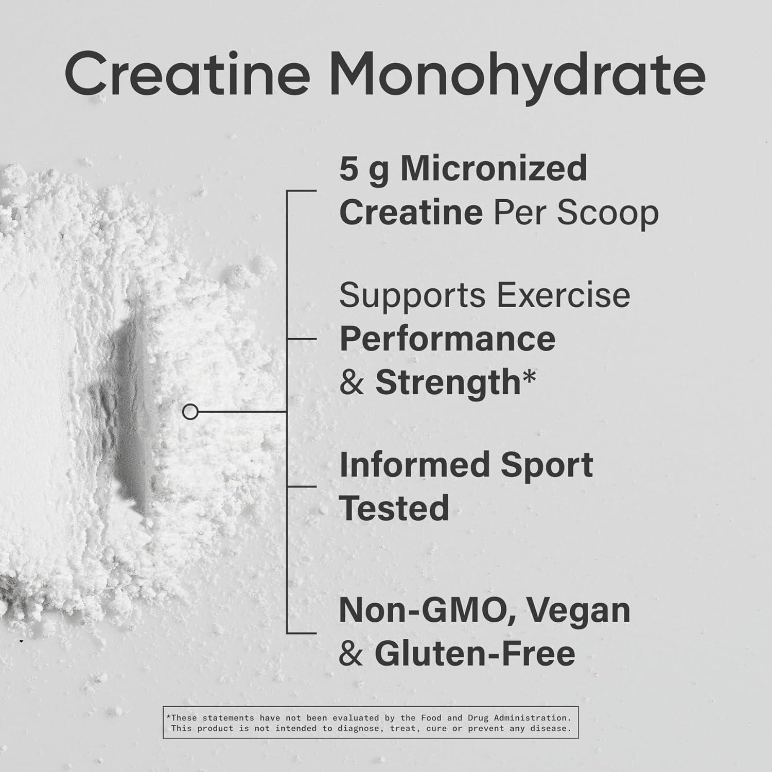 Sports Research Creatine Monohydrate 1.1lb, Unflavoured - Gain Lean Muscle, Improve Performance and Strength