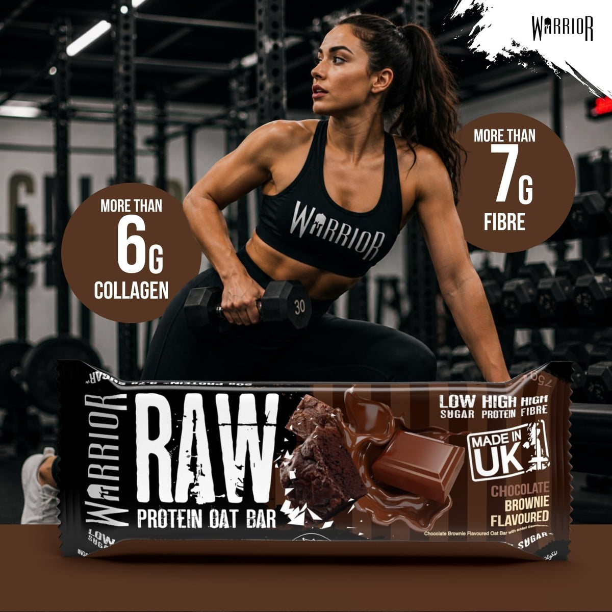 Warrior RAW Protein Oat Bar 75g - Pack of 12