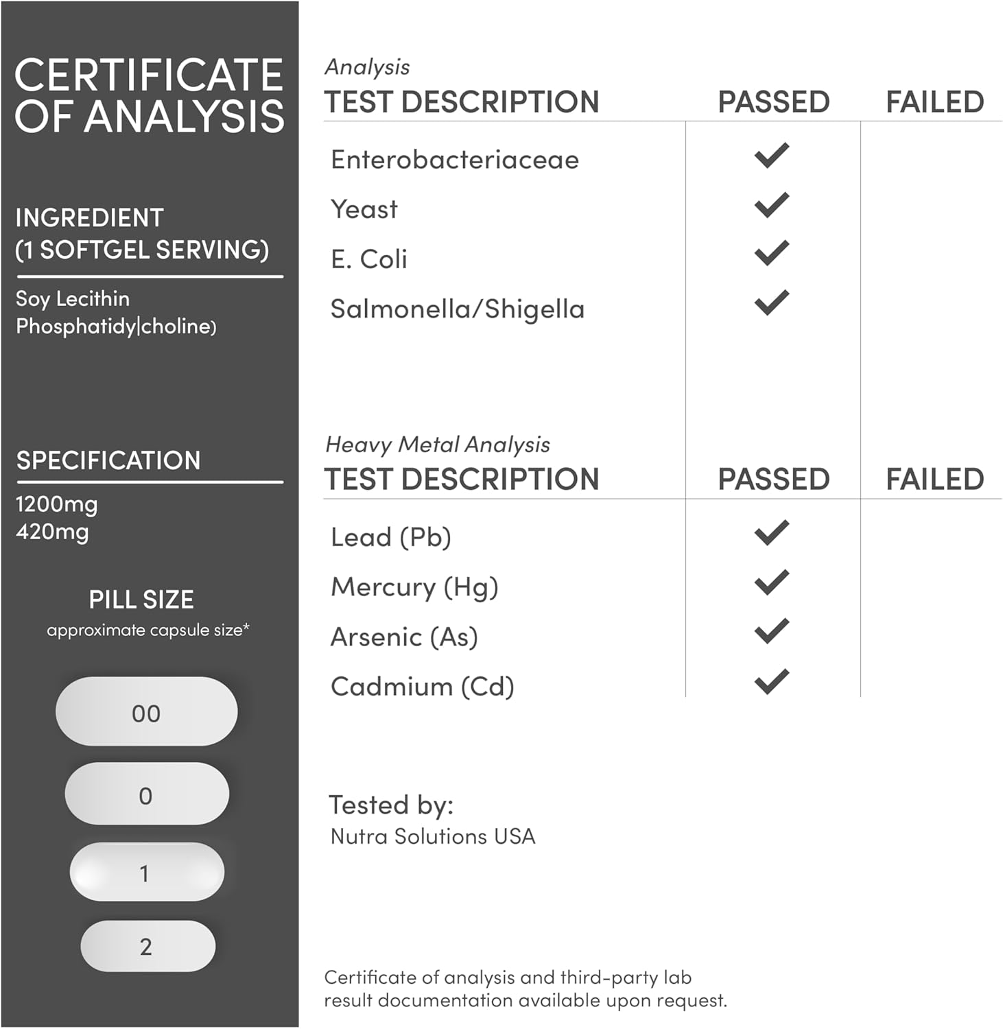 Double Wood Supplements Phosphatidylcholine 1200mg - 210 softgels