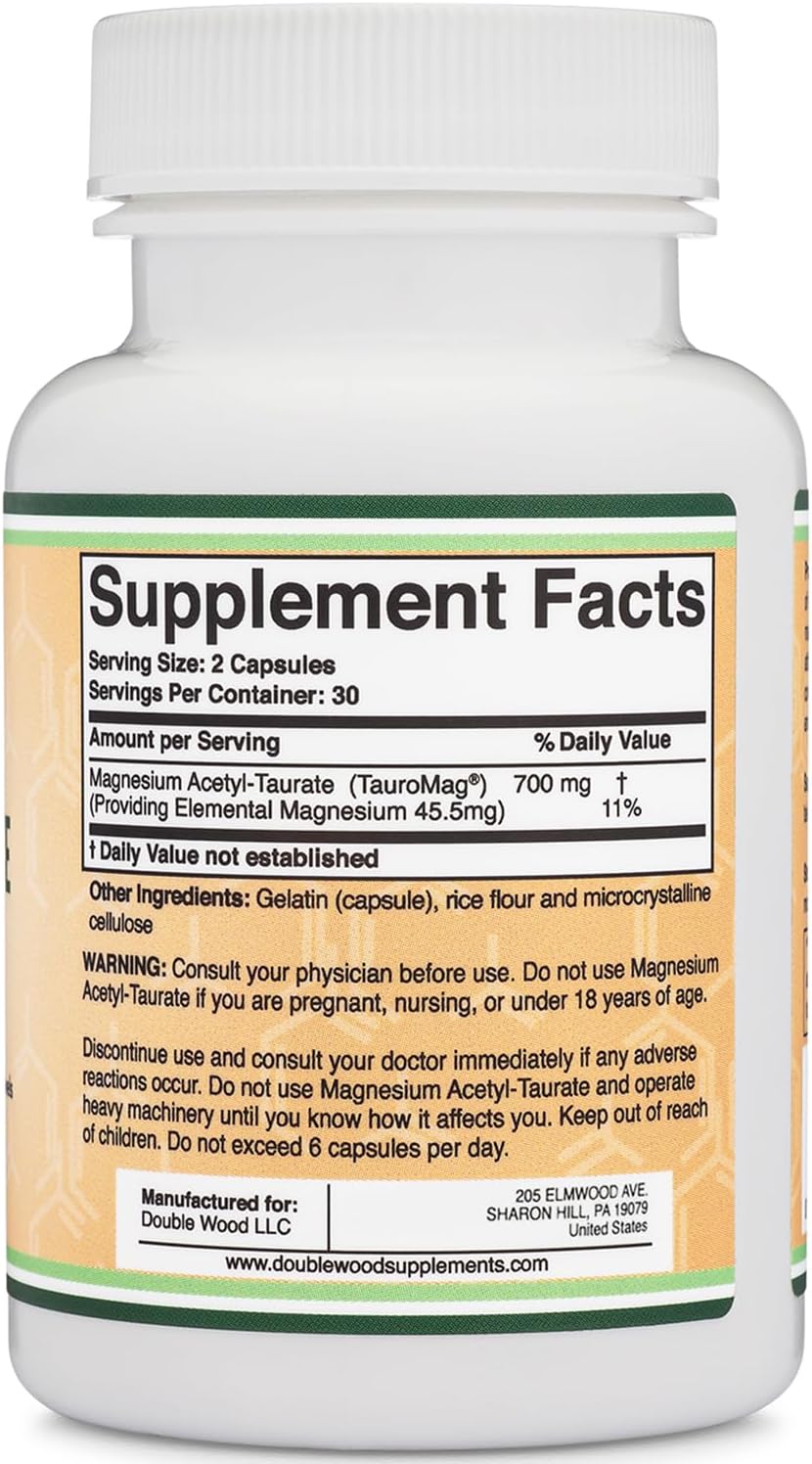 Double Wood Supplements TauroMag 700mg – 60 Capsules