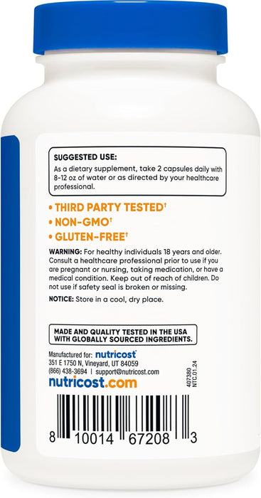 Nutricost Magnesium+ Extra Strength 420mg - Magnesium Oxide and Glycinate - Non-GMO, Gluten Free, Vegan Friendly