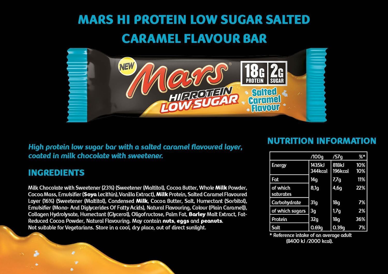 Mars High Protein Low Sugar Bar 12x57g