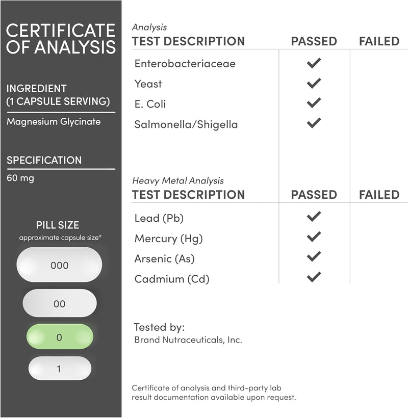 Double Wood Supplements Magnesium Glycinate 400mg - 180 Capsules