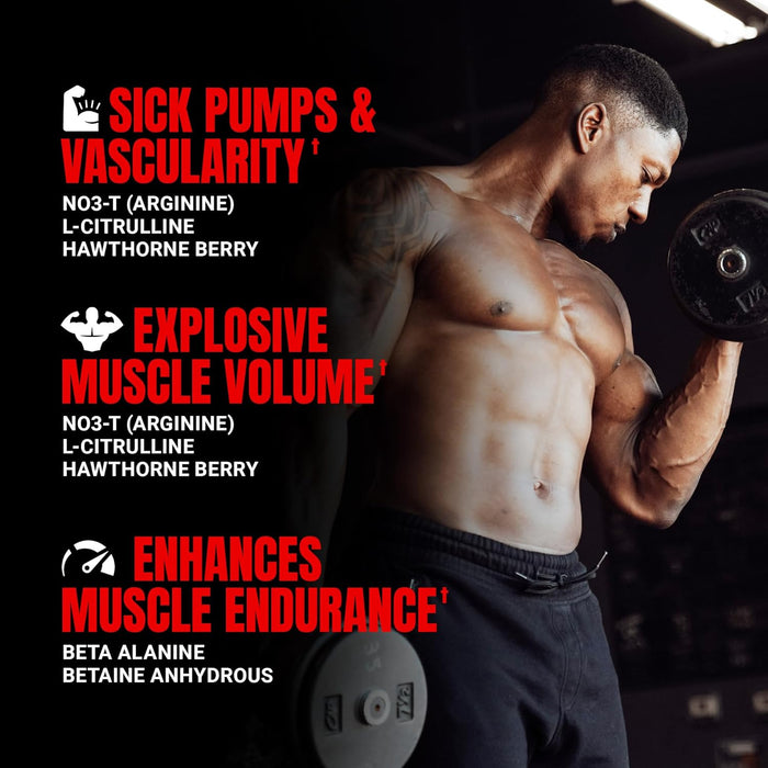 ProSupps Hyde Max Pump Pre Workout for Men and Women 20 serving - Nitric Oxide Supplement for Pump and Endurance