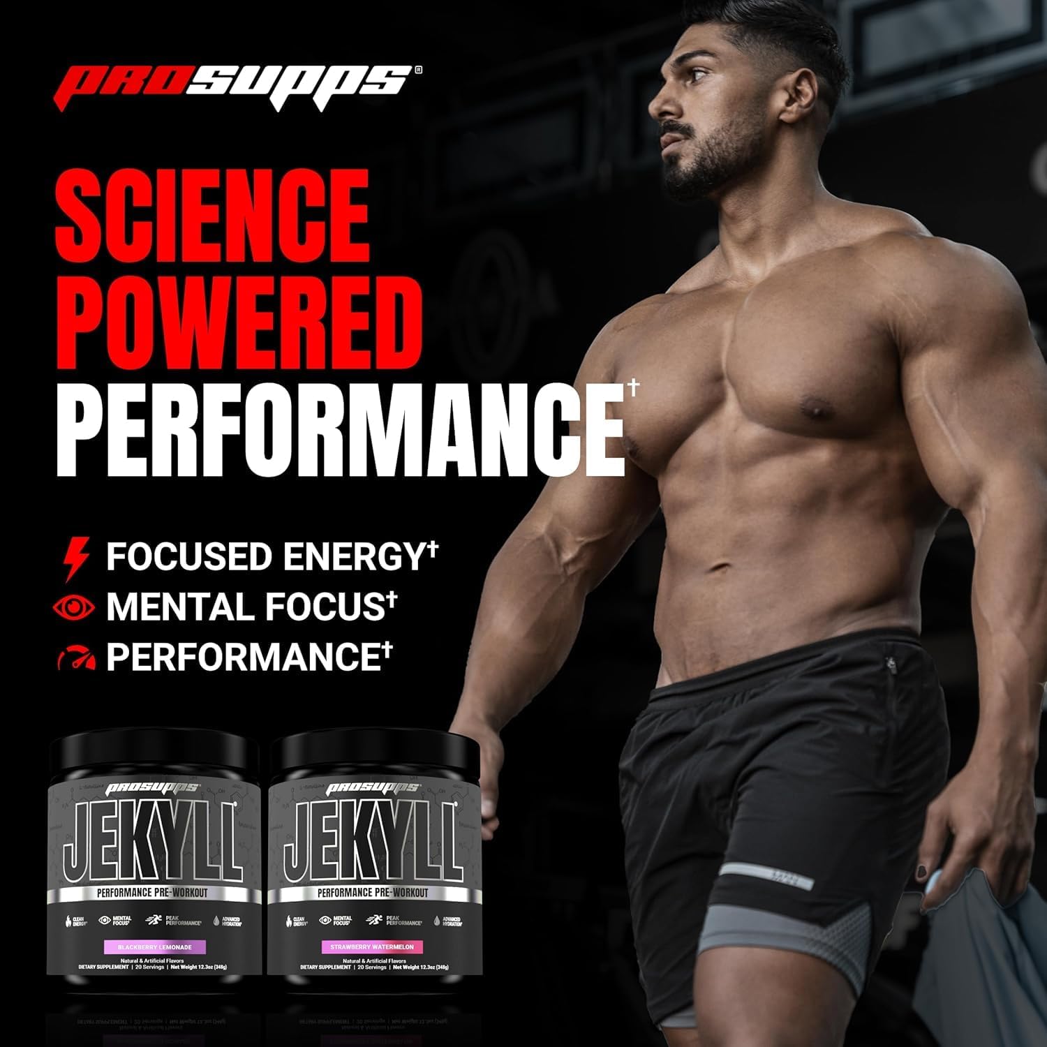 ProSupps Dr Jekyll Performance Pre Workout Powder 20 serving -  Low-Stimulant Preworkout Supports Muscle Gain, Focus & Energy