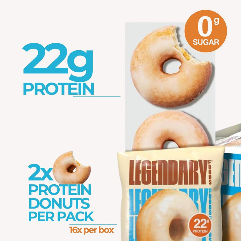Legendary Foods Protein Donuts 72g (Pack of 8) - 2 Donuts per Pack