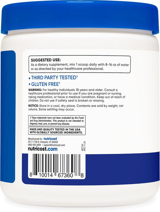Nutricost EAA Powder 30 Servings - Essential Amino Acids - Non-GMO, Gluten Free, Vegetarian Friendly
