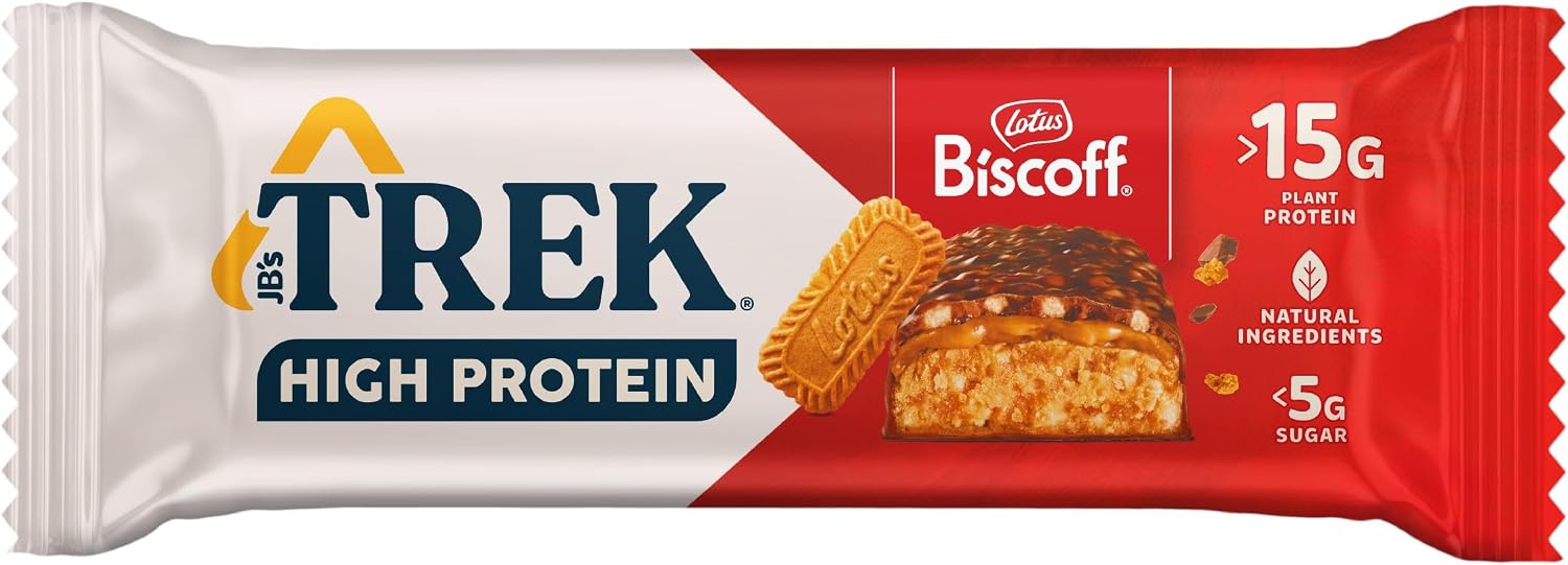 JB's TREK High Protein Biscoff Bar 55g - Pack of 12