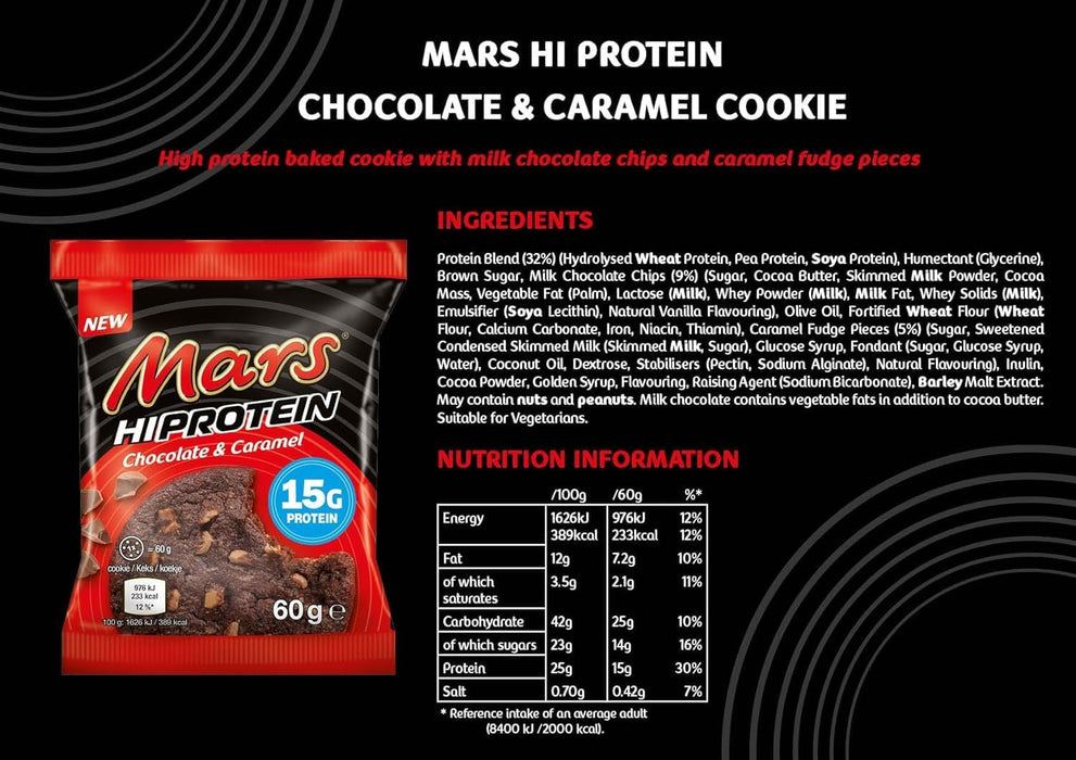 Mars Protein Cookie Chocolate and Caramel 12 x 60g