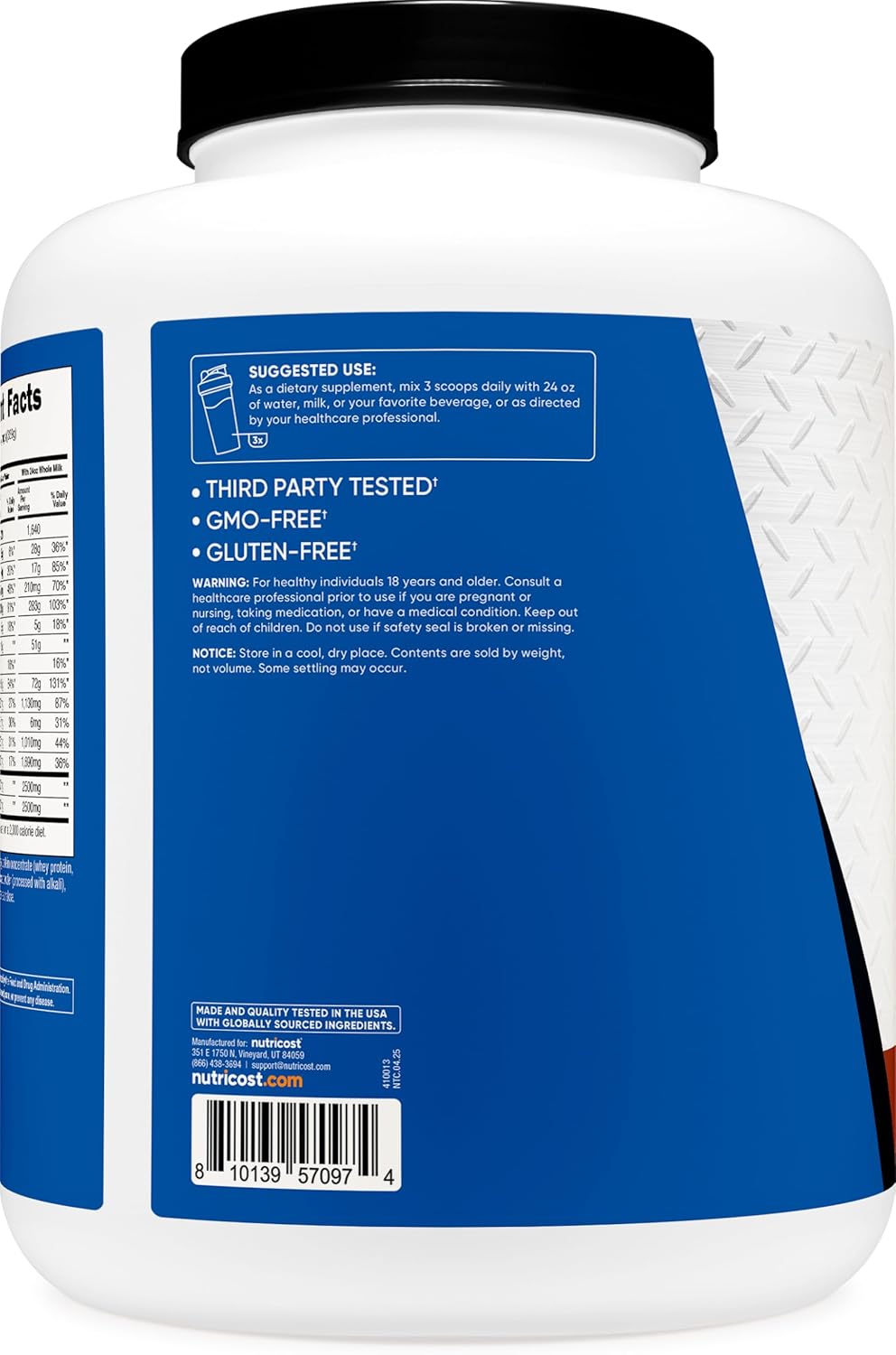 Nutricost Mass Gainer Double Chocolate Flavor, 6.7lb - 50 Grams of Protein Per Serving - Non-GMO & Gluten Free