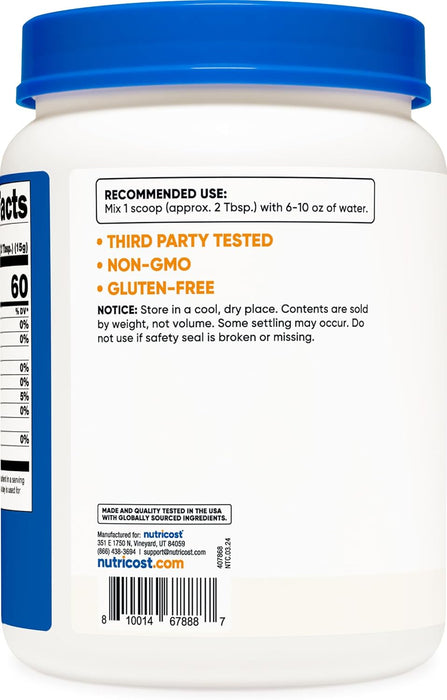 Nutricost Maltodextrin Powder 2lb - Gluten Free, Non-GMO