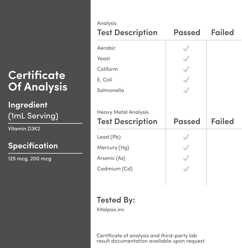 Double Wood Supplements Vitamin D3 + K2 5000 IU Liquid Drops 30 serving