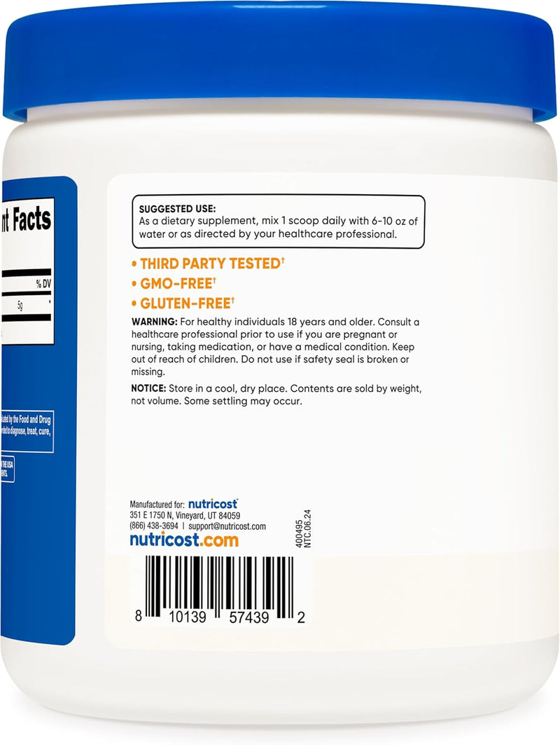 Nutricost L-Arginine Powder - 5000mg per serving
