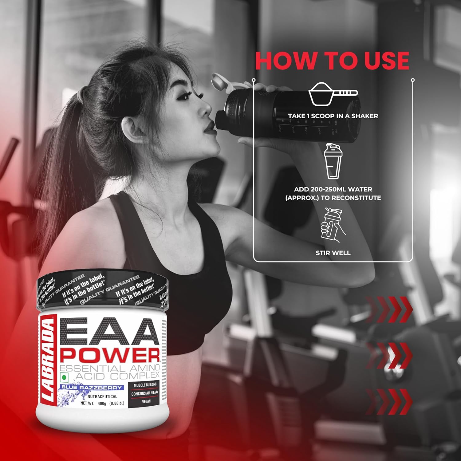 Labrada EAA POWER Essential Amino Acid Complex 300g - Blue Raspberry